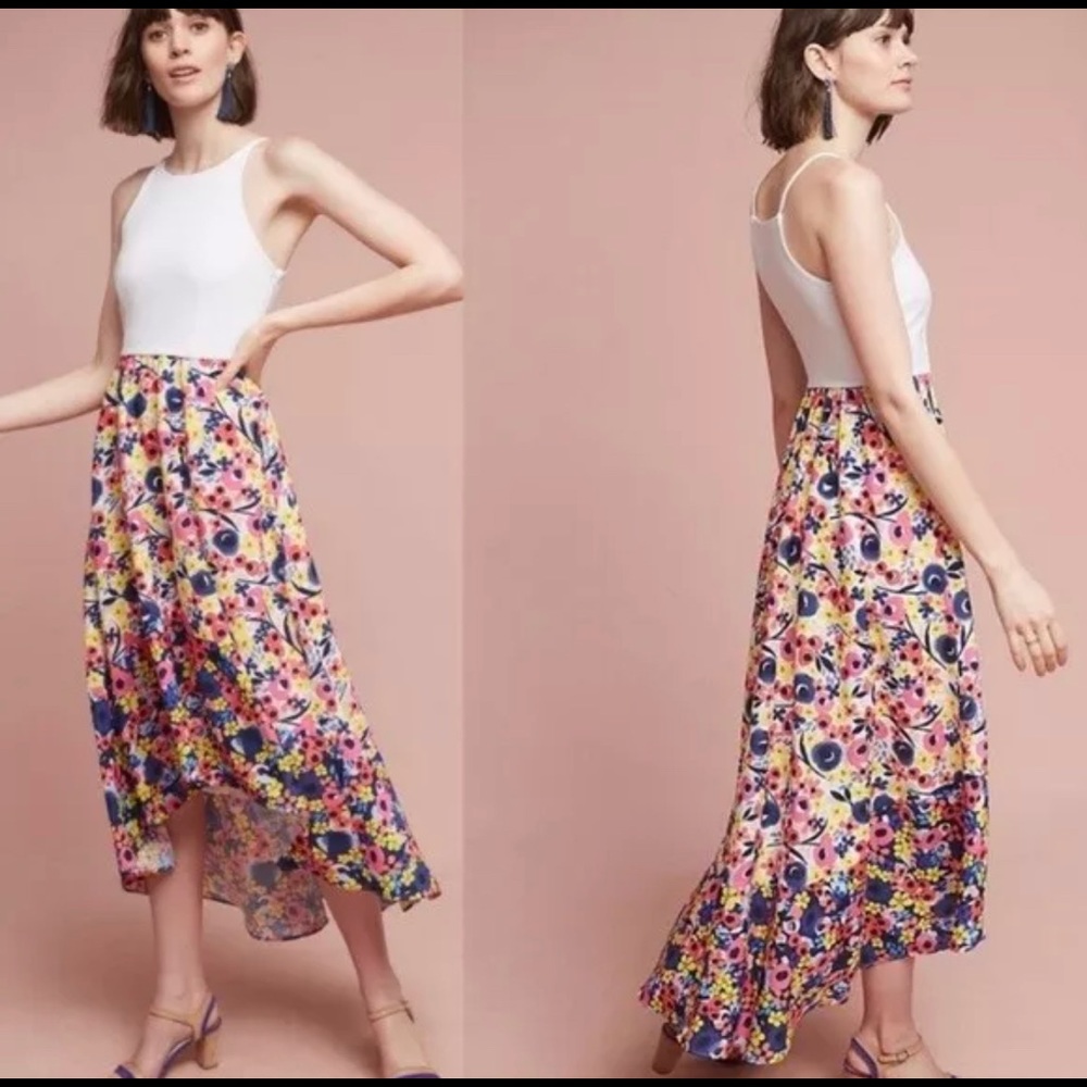 Anthropologie Hutch Bethanie Hi Low Floral Dress